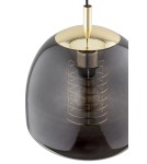 Lampy wiszące pojedyncze - Argon GLEN lampa wisząca 1 pł. 1x15W (max) dymny elementy mosiądzowane 4677 - produkt 4