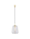 Argon IRUN lampa wisząca 1 pł. 1x15W (max) przeroczysty elementy mosiądzowane 4266