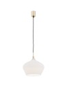 Argon IRUN lampa wisząca 1 pł. 1x15W (max) opal elementy mosiądzowane 4272