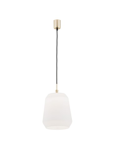 Argon IRUN lampa wisząca 1 pł. 1x15W (max) opal elementy mosiądzowane 4273