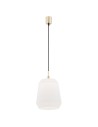 Argon IRUN lampa wisząca 1 pł. 1x15W (max) opal elementy mosiądzowane 4273