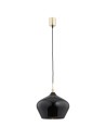 Argon IRUN lampa wisząca 1 pł. 1x15W (max) czarny połysk elementy mosiądzowane 4278