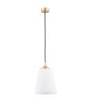 Lampy wiszące pojedyncze - Argon JACKSON lampa wisząca 1 pł. 1x15W (max) opal mat elementy mosiądzowane 4698 - produkt 2