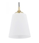 Lampy wiszące pojedyncze - Argon JACKSON lampa wisząca 1 pł. 1x15W (max) opal mat elementy mosiądzowane 4698 - produkt 4