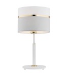 Lampy stołowe - Argon KASER lampa stołowa 1 pł. 1x15W (max) biało szary ze złotym dekorem biały struktura 4286 - produkt 1