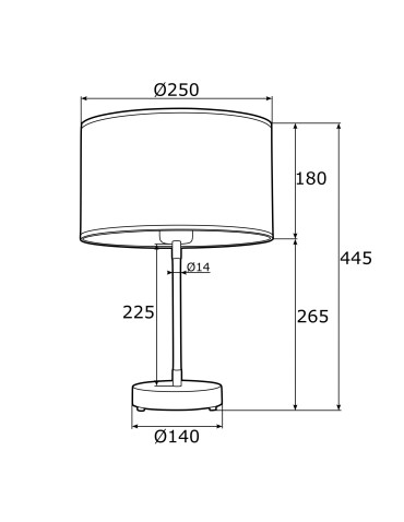 Argon KASER lampa stołowa 1 pł. 1x15W (max) biało szary ze złotym dekorem mosiądz 4298 - product 2