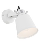 Kinkiety loftowe - industrialne - Argon KONGO kinkiet 1 pł. 1x15W (max) biały struktura elementy chromowane 3174 - product 1