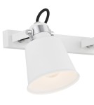 Kinkiety loftowe - industrialne - Argon KONGO kinkiet 2 pł. 2x15W (max) biały struktura elementy chromowane 672 - produkt 2
