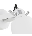 Kinkiety loftowe - industrialne - Argon KONGO kinkiet 2 pł. 2x15W (max) biały struktura elementy chromowane 672 - produkt 3