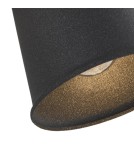 Kinkiety loftowe - industrialne - Argon KONGO kinkiet 1 pł. 1x15W (max) czarny struktura elementy mosiądzowane 4161 - product 2