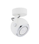 Kinkiety - Argon KOS kinkiet 1 pł. 1x5W (max) biały struktura elementy chromowane 3519 - product 1