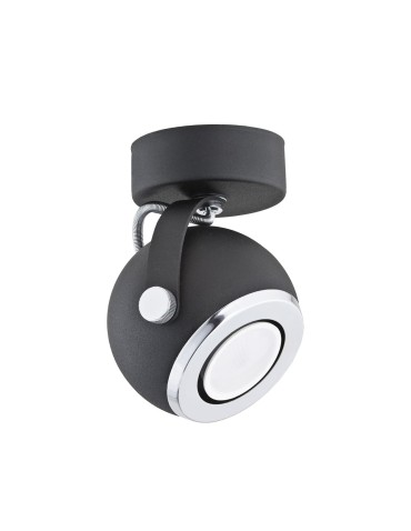 Argon KOS kinkiet 1 pł. 1x5W (max) czarny struktura elementy chromowane 3521