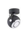 Argon KOS kinkiet 1 pł. 1x5W (max) czarny struktura elementy chromowane 3521