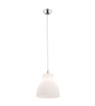 Lampy wiszące pojedyncze - Argon LINDOS lampa wisząca 1 pł. mniejsza 1x15W (max) opal mat chrom 3412 - product 1