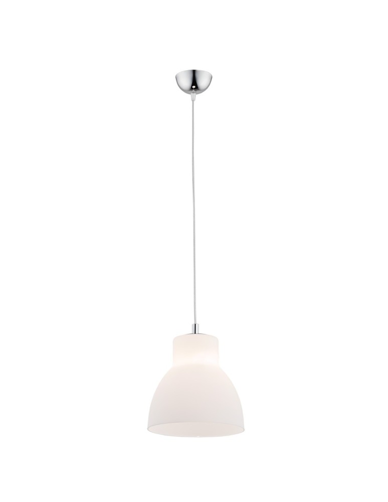 Lampy wiszące pojedyncze - Argon LINDOS lampa wisząca 1 pł. mniejsza 1x15W (max) opal mat chrom 3412 - produkt kolory-swiatla.pl 1