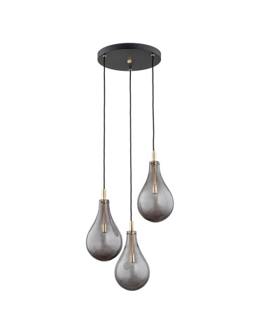 Argon OAKLAND lampa wisząca 3 pł. 3x6W (max) dymny czarny struktura 6105 - produkt 2