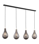 Lampy wiszące - Argon OAKLAND lampa wisząca 4 pł. 4x6W LED (max) dymny czarny struktura 1740 - produkt 1