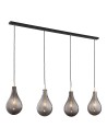 Argon OAKLAND lampa wisząca 4 pł. 4x6W LED (max) dymny czarny struktura 1740