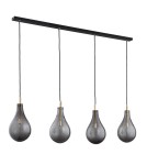 Lampy wiszące - Argon OAKLAND lampa wisząca 4 pł. 4x6W LED (max) dymny czarny struktura 1740 - produkt 2