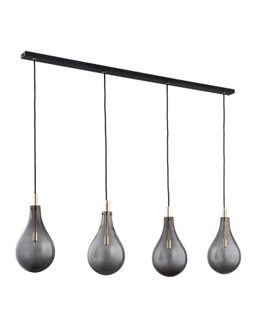 Argon OAKLAND lampa wisząca 4 pł. 4x6W LED (max) dymny czarny struktura 1740 - produkt 2