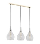 Lampy wiszące - Argon SANTANA lampa wisząca 3 pł 3x15W (max) transparentny mosiądz 1444 - product 1