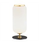 Lampy stołowe - Argon VALIANO lampa stołowa 1 pł. 1x15W (max) opal mat czarny struktura 4994 - product 1