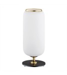 Lampy stołowe - Argon VALIANO lampa stołowa 1 pł. 1x15W (max) opal mat czarny struktura 4994 - product 2