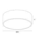 Plafony złote - Argon ATLANTIS plafon LED mały 1x22.5W złoty połysk białe wykończenie 4077 - product 2