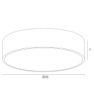Plafony złote - Argon ATLANTIS plafon LED średni 1x32W złoty połysk białe wykończenie 4078 - product 2