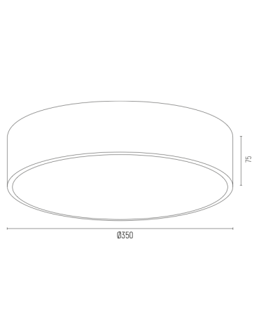 Argon ATLANTIS plafon LED średni 1x32W złoty połysk białe wykończenie 4078 - produkt 2