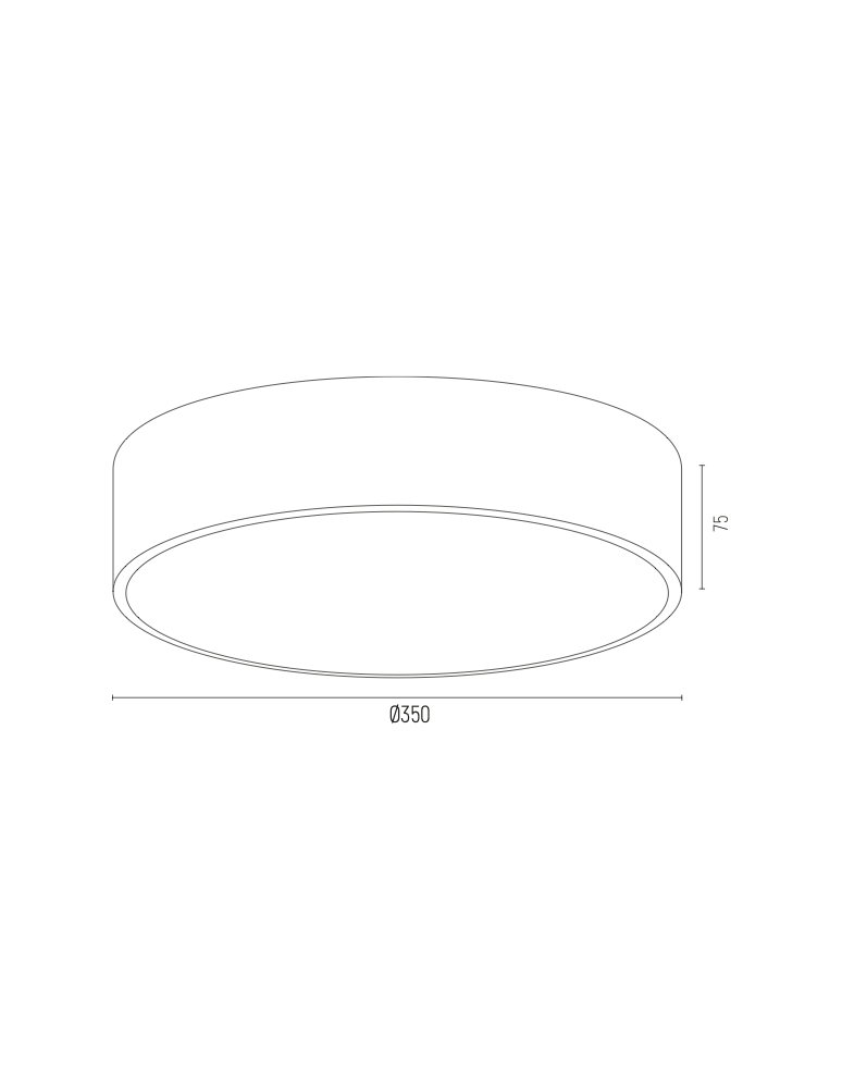 Plafony złote - Argon ATLANTIS plafon LED średni 1x32W złoty połysk białe wykończenie 4078 - product kolory-swiatla.pl 2