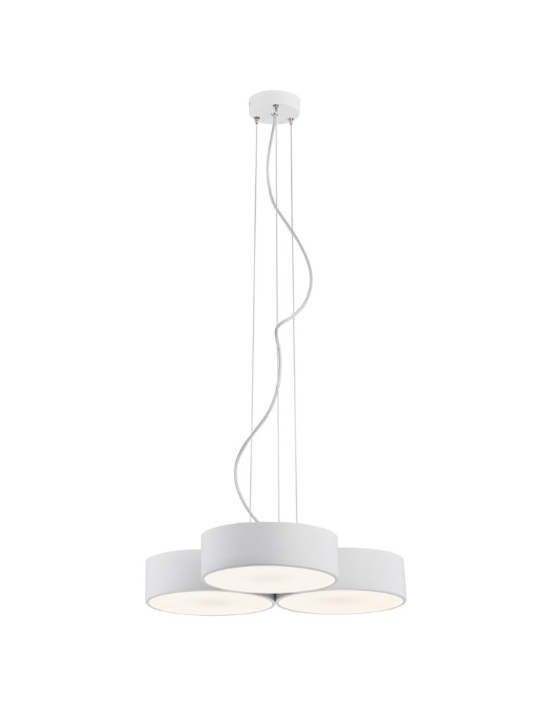 Lampy wiszące - Argon DARLING LED lampa wisząca 3 pł. led 3x22.5W biały struktura 1222 - produkt kolory-swiatla.pl 1