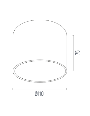 Argon VICHY plafon 1 pł. S 9W biały struktura 3884 - product 2