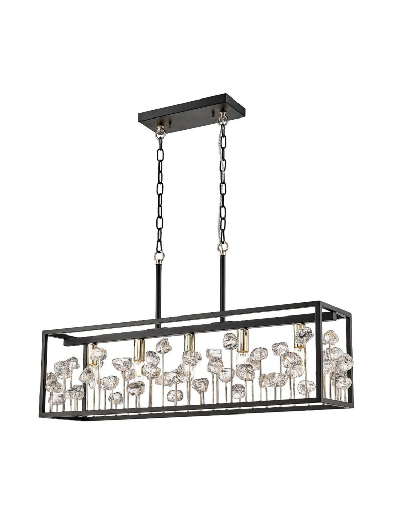 Lampy wiszące nad wyspę - Zuma Line Caroline lampa Wisząca P0541-05B-SDAC czarny mat - produkt kolory-swiatla.pl 1