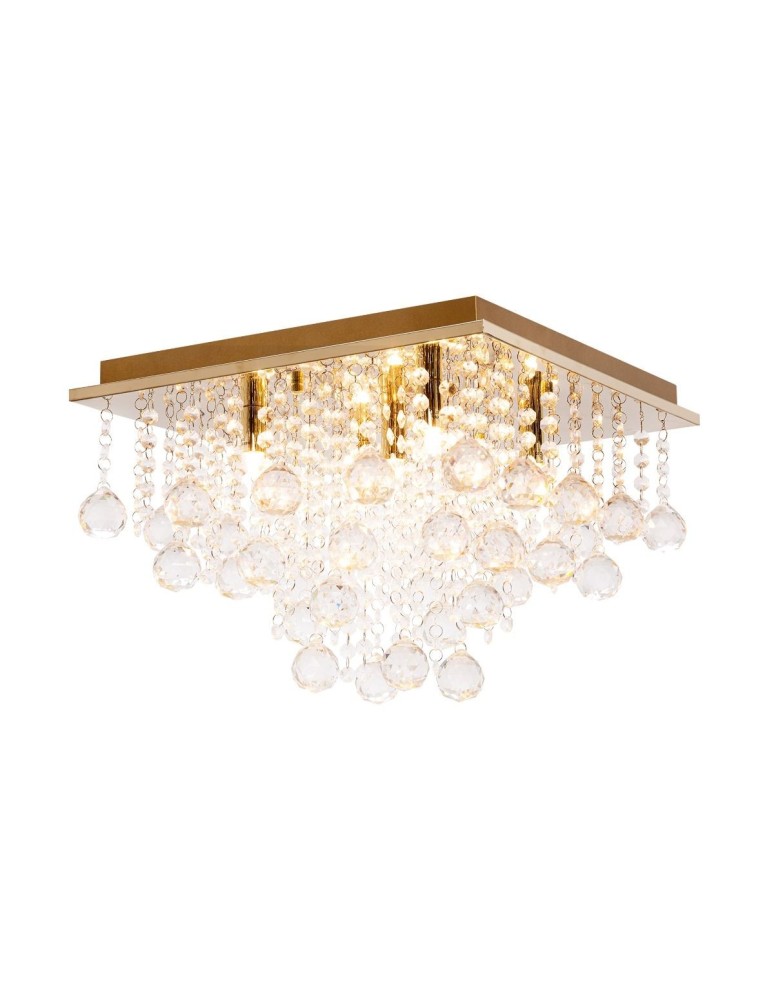 Lampy sufitowe z kryształami - Zuma Line Rangel Lampa Sufitowa Złoty/Gold RLX92711-5GC - produkt kolory-swiatla.pl 1