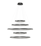 Lampy wiszące okręgi - Azzardo HALO PENDANT 150+120+100+80+60 CCT BK Wisząca z Pilotem Funkcje Ściemniania i Zmiany Barwy Światła AZ5351 - product 1