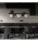 Lampy wiszące nad wyspę - Zuma Line PLANT SHELF lampa wisząca czarna/black - product 5