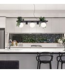 Lampy wiszące nad wyspę - Zuma Line PLANT SHELF lampa wisząca czarna/black - product 6