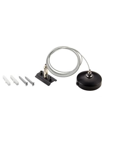Azzardo BETA TRACK MAGNETIC 230V SUSPENSION KIT BK Pojedyncze Zawiesie Linkowe 150cm do Szynoprzewodu Magnetycznego Beta AZ5155