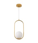 Lampy wiszące kule - Step into Design Lampa wisząca COSTA SOLO złota 40cm DP0001A-400 gold - product 1