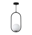Lampy wiszące kule - Step into Design Lampa wisząca COSTA SOLO czarna 40cm DP0001A-400 black - product 1
