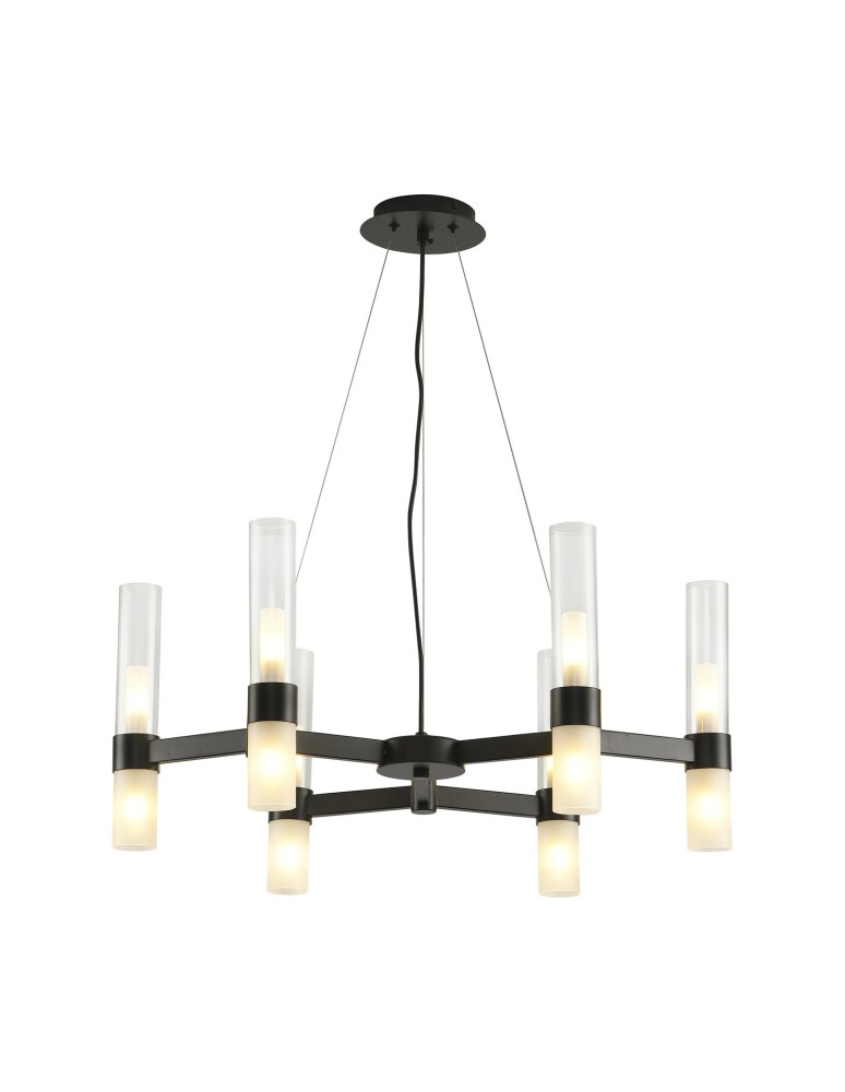 Żyrandole nowoczesne - Step into Design Lampa wisząca CANDELA-6 czarna 70cm DN1505-6 black - product kolory-swiatla.pl 2
