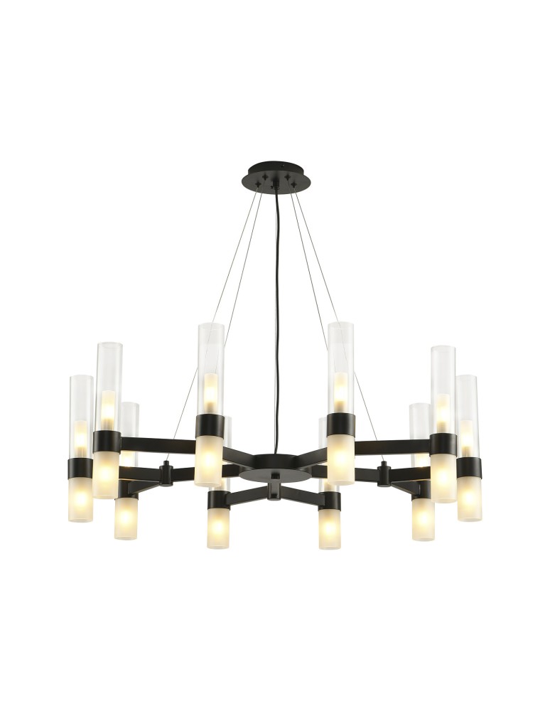 Żyrandole nowoczesne - Step into Design Lampa wisząca CANDELA-10 czarna 85cm DN1505-10 black - product kolory-swiatla.pl 2