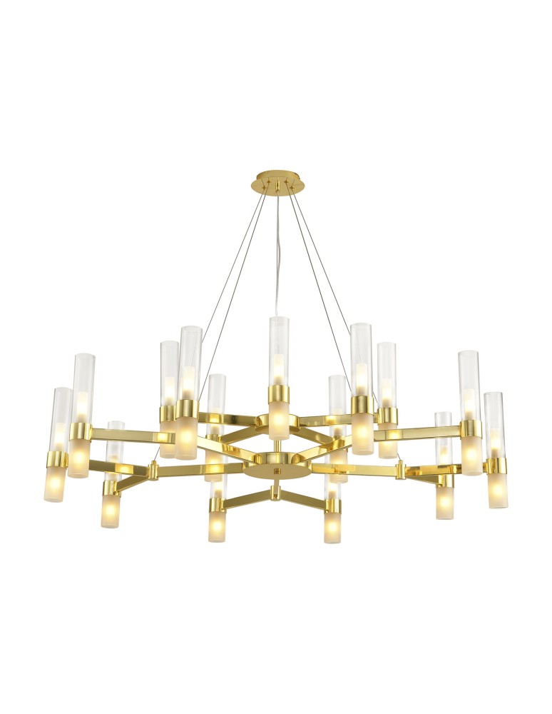 Żyrandole nowoczesne - Step into Design Lampa wisząca CANDELA-15 złota 120cm DN1505-15 gold - product kolory-swiatla.pl 2