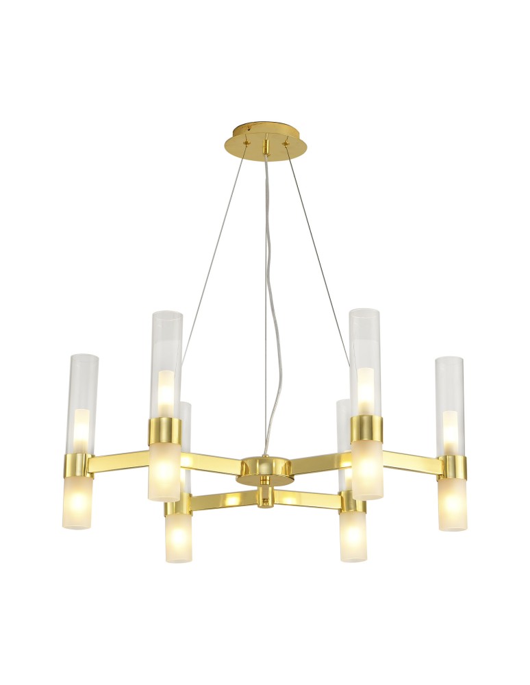 Żyrandole nowoczesne - Step into Design Lampa wisząca CANDELA-6 złota 70cm DN1505-6 gold - product kolory-swiatla.pl 2