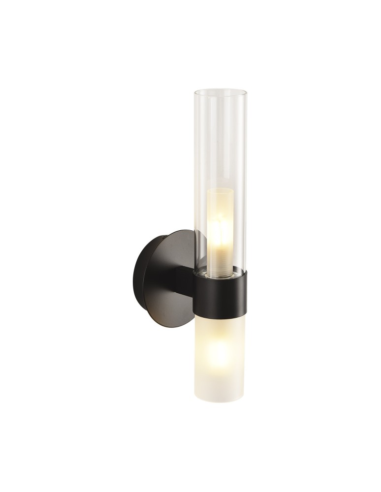 Step into Design Lampa ścienna CANDELA czarna 31cm DN1505-1 black Step into Design Lampa ścienna CANDELA czarna 31cm DN1505-1 black