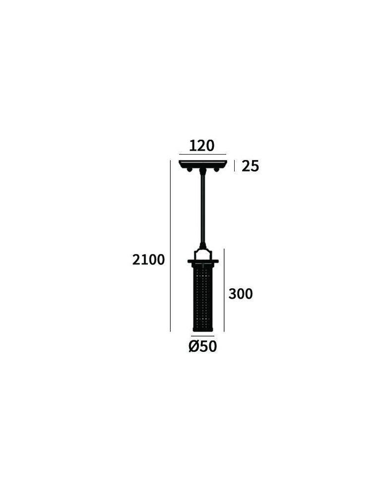 Lampy wiszące loftowe - Cosmolight Lampa wisząca YORK P01284BK Czarny - product kolory-swiatla.pl 3