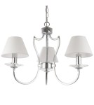 Żyrandole 3 punktowe - Cosmolight Lampa wisząca RIGA P03755CH-WH Srebrny - product 1