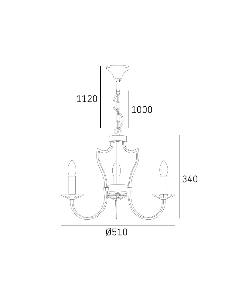 Żyrandole 3 punktowe - Cosmolight Lampa wisząca RIGA P03755CH-WH Srebrny - product kolory-swiatla.pl 3