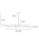 Lampy wiszące kule - Cosmolight Lampa wisząca CAPE TOWN P04167BR Mosiądz - product 2